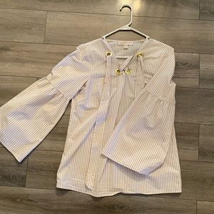MICHAEL BY MICHAEL KORS STRIPED BLOUSE